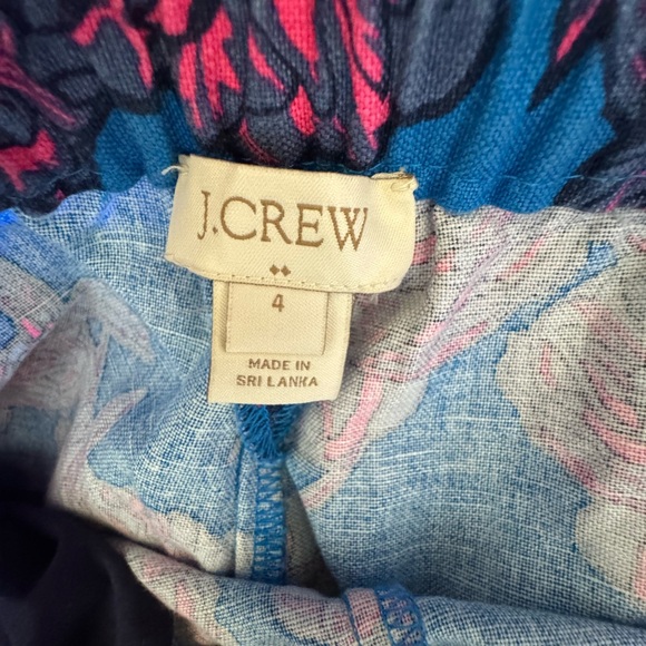 J. Crew Beach Linen Cotton Shorts Sz 4 - Picture 4 of 4